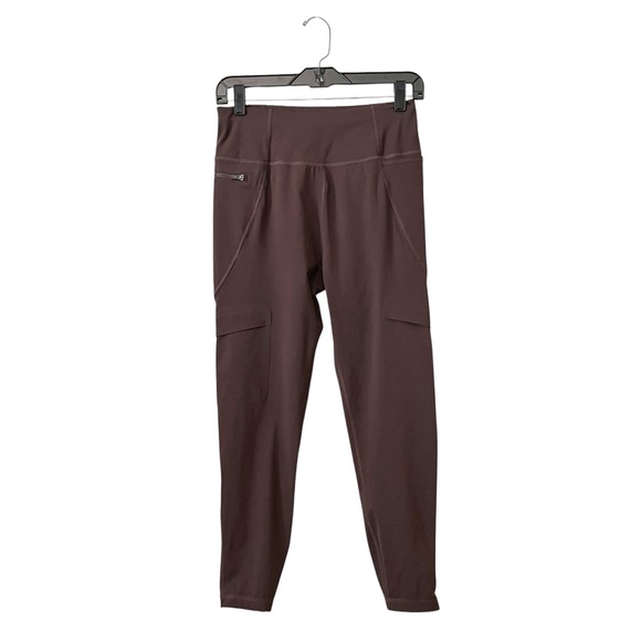 Sweaty Betty X Merrell Power Leggings Womens Size 8 Brown 7/8 Length Pockets Run - Picture 1 of 5